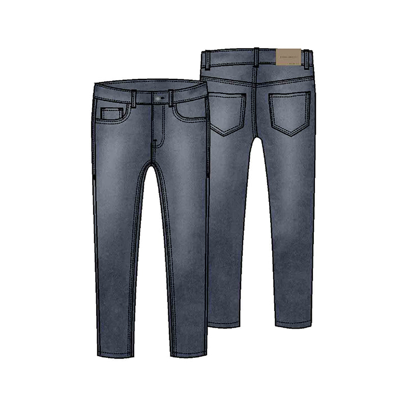 Pant. tejano slim fit basico 504 oscuro