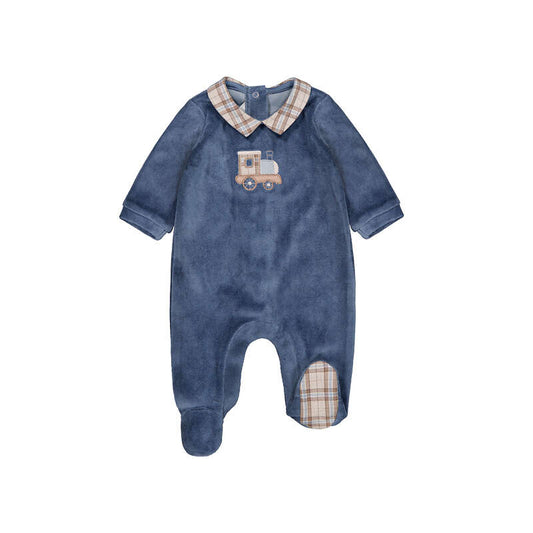 Pelele tundosado cuello 2766 Blueberry