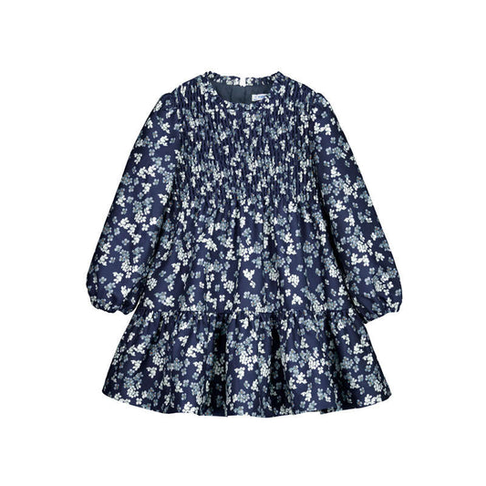 Vestido terciopelo estampado 4926 marino