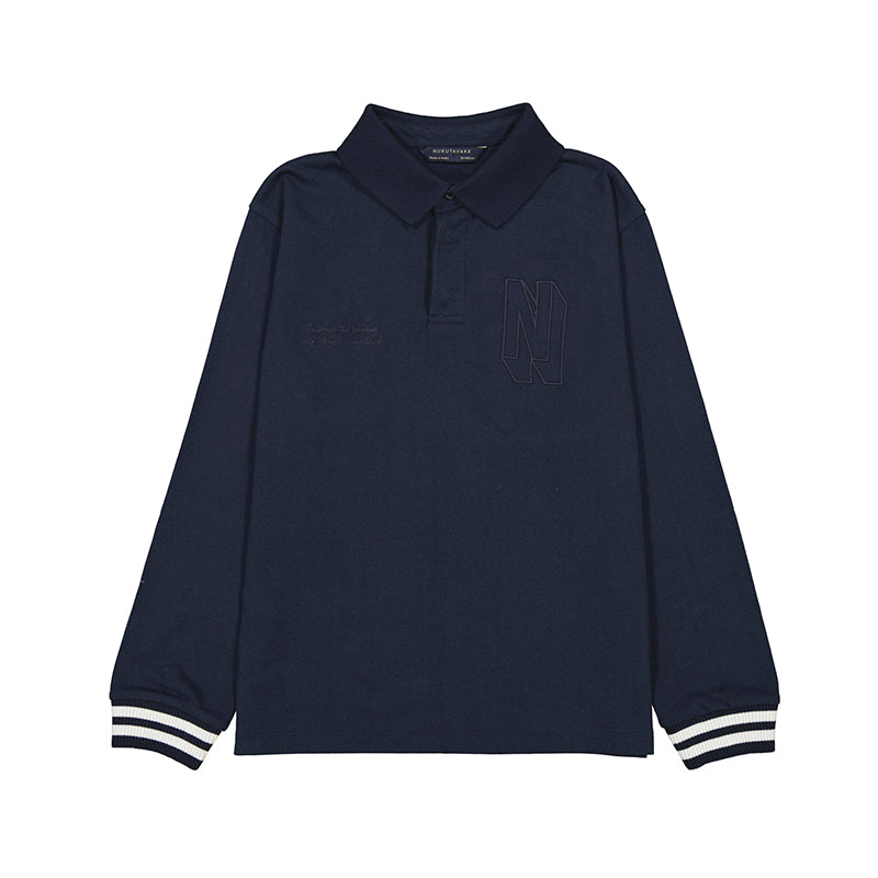 Polo m/l contrastes 7101 marino