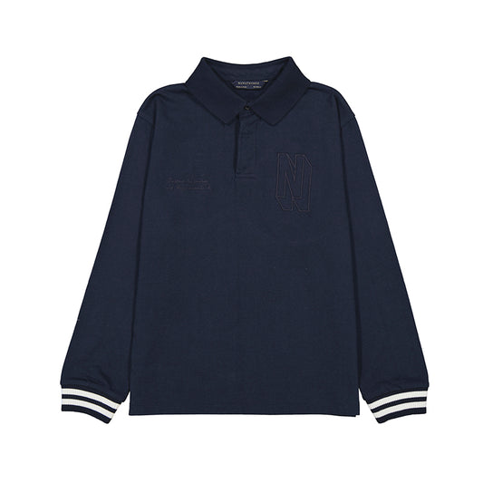 Polo m/l contrastes 7101 marino