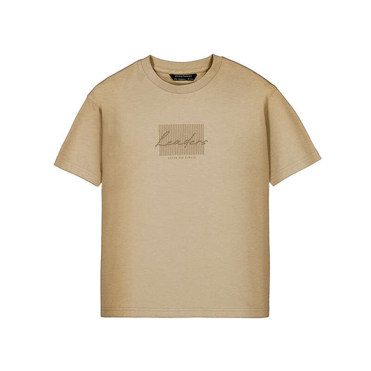Camiseta m/c print relieve 7041 Avellana