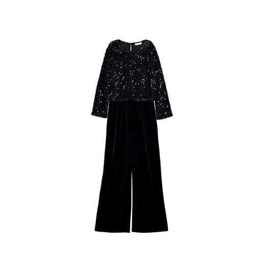 Mono terciopelo lentejuelas 7858  negro