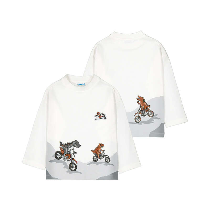 Camiseta m/l posicionado 4011 Nata-motos
