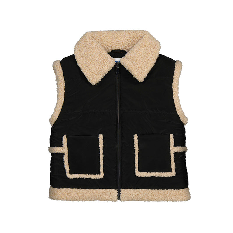chaleco contrastes borrego 4313 negro