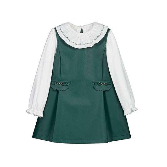 Vestido pu combinado 4921 botella