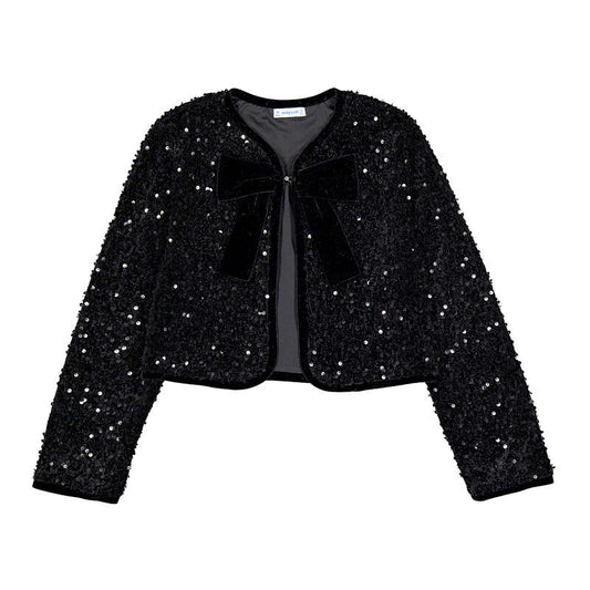 Chaqueta terciopelo lentejuela 7434 negro