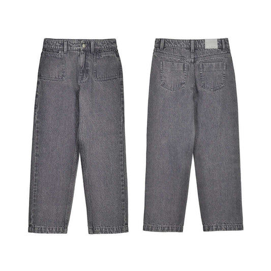 Pantalon relaxed fit denim 7523 grey