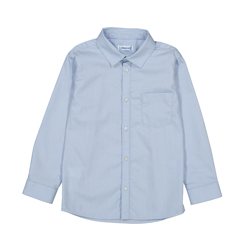 Camisa m/l basica 146 celeste