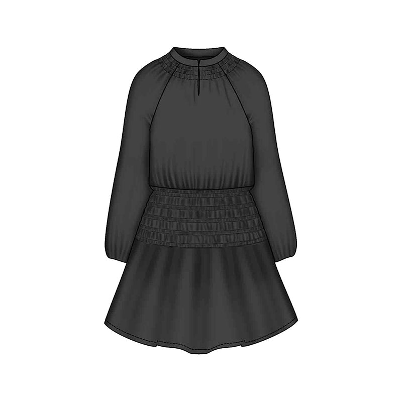 Vestido gasa lurex 7909 negro