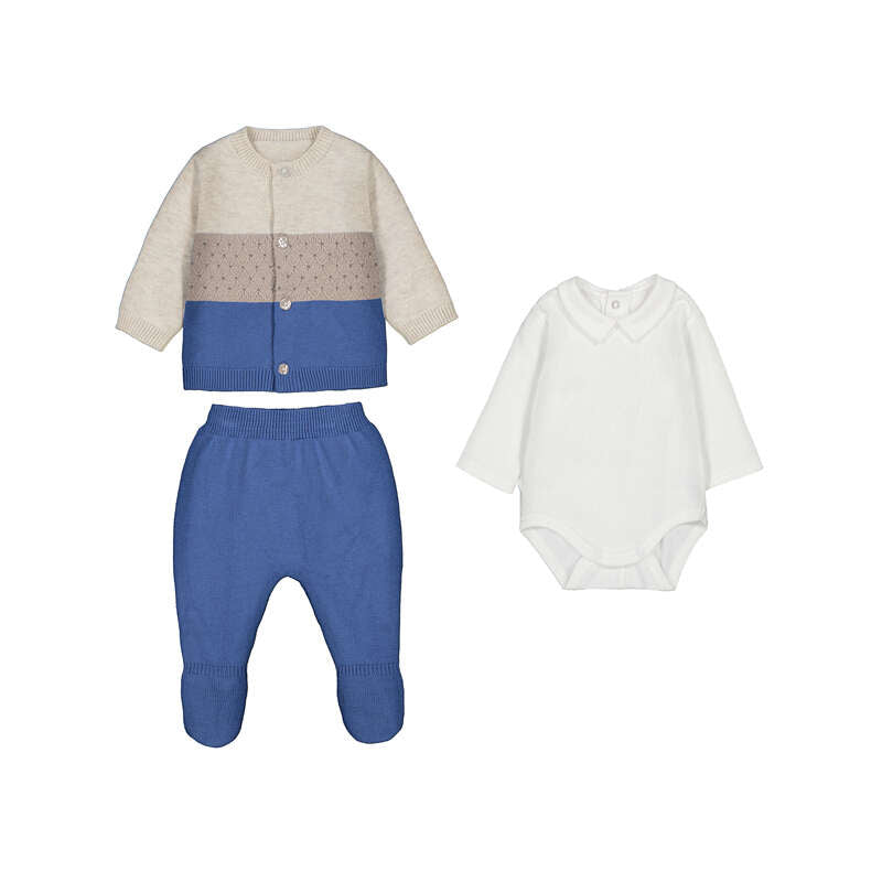 Conj. polaina 3 piezas tricot 2502 Blueberry