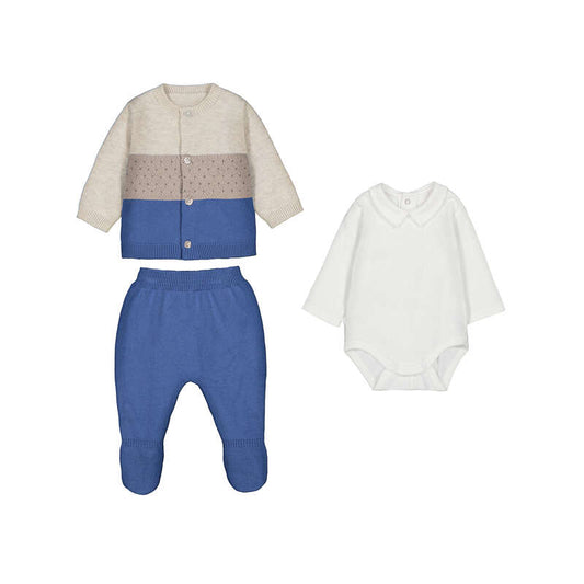 Conj. polaina 3 piezas tricot 2502 Blueberry