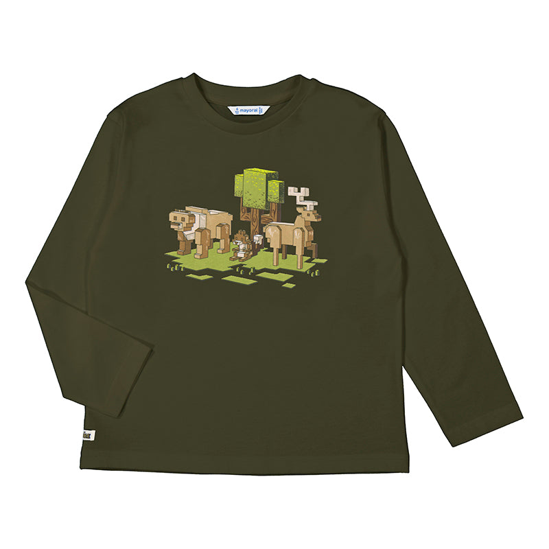 Camiseta m/l nature 4054 musgo