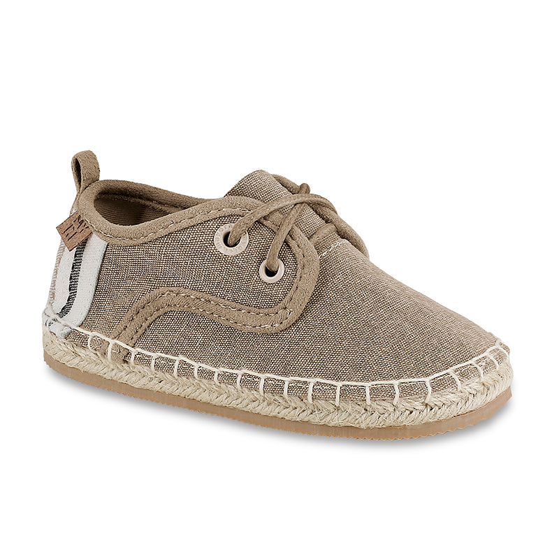 Alpargata cordones 41682 taupe y 43682