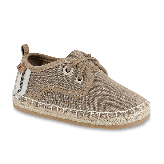 Alpargata cordones 41682 taupe y 43682