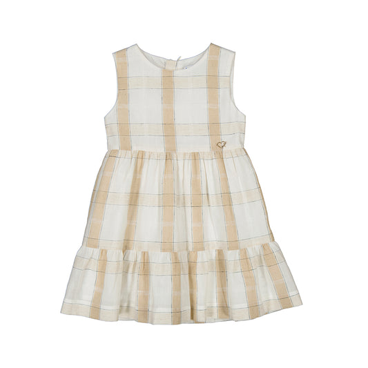 Vestido 3922 cuadros lino