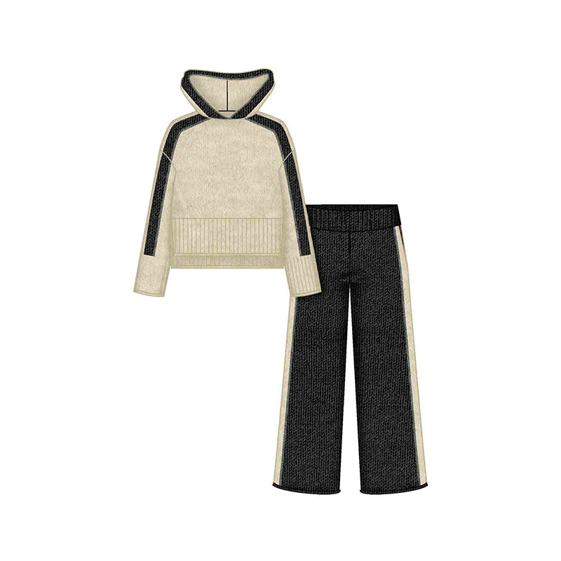 Con. pantalon tricot capucha 7585 negro