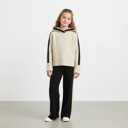 Con. pantalon tricot capucha 7585 negro