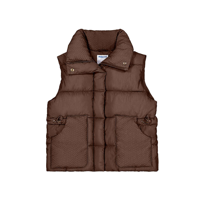 Chaleco acolchado combinado	4327 castaña