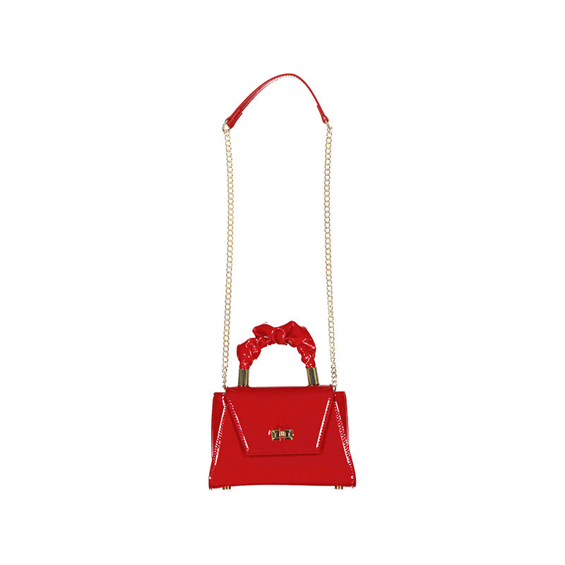 Bolso trapecio charol 5992 rojo