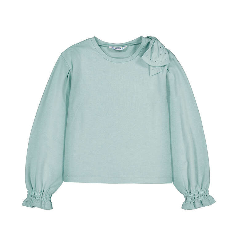 Camiseta m/l lazo strass 4032 anis