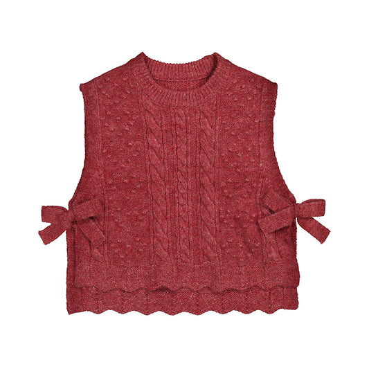 chaleco tricot 4314 cereza mez