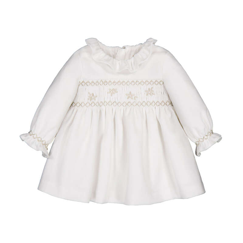 Vestido terciopelo 2807 Crudo