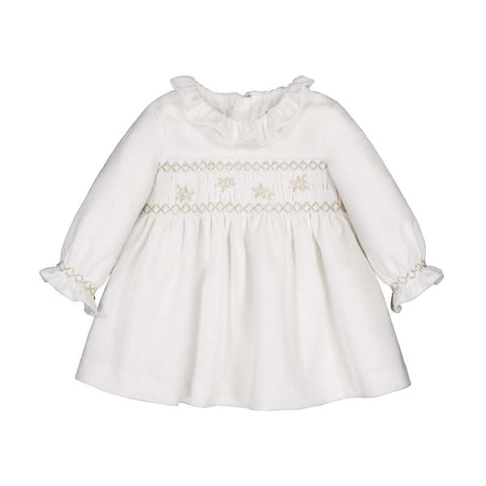 Vestido terciopelo 2807 Crudo