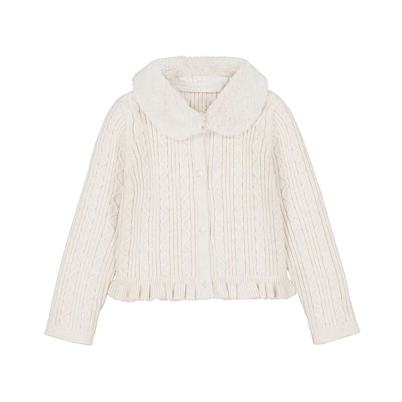 Rebeca tricot cuello pelo 4324 milk vig