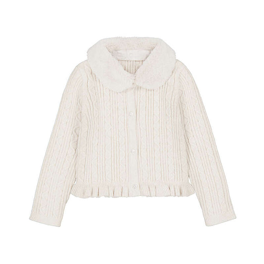 Rebeca tricot cuello pelo 4324 milk vig