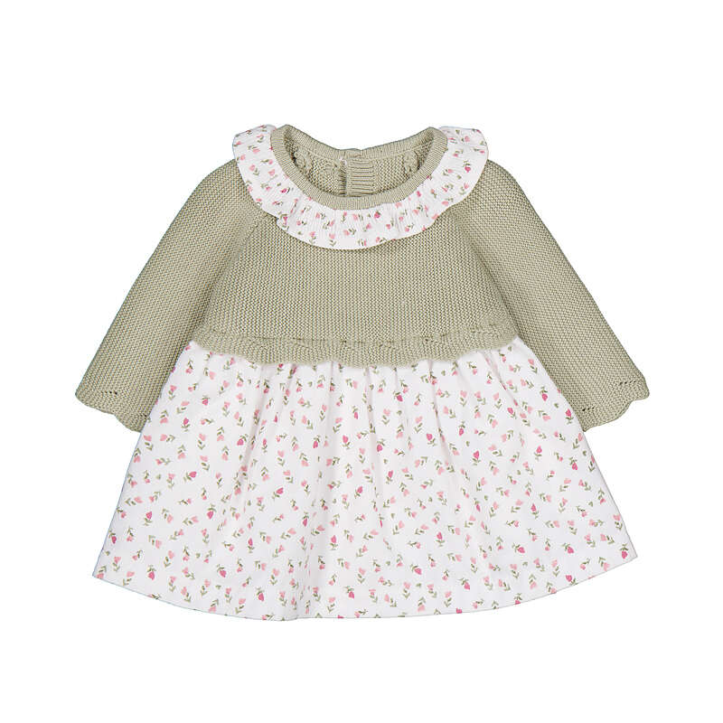 Vestido tricot combinado 2805 laurel