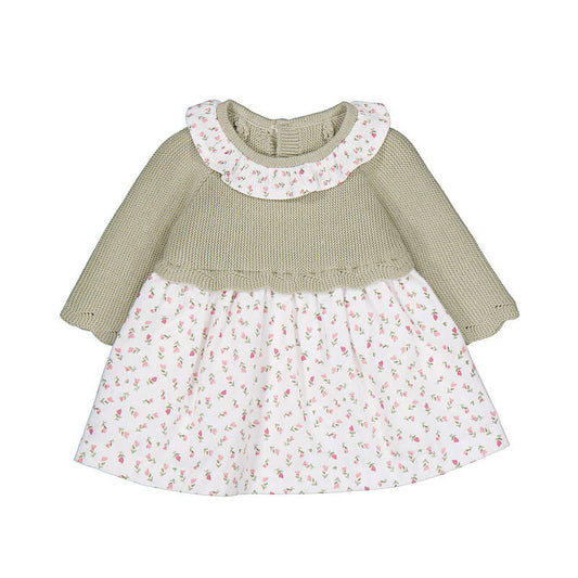 Vestido tricot combinado 2805 laurel