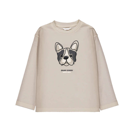 Camiseta m/l bordado 4022 topo