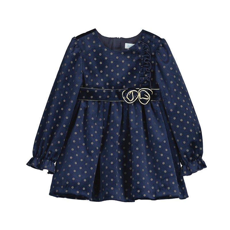 Vestido terciopelo topos gold 5506 navy