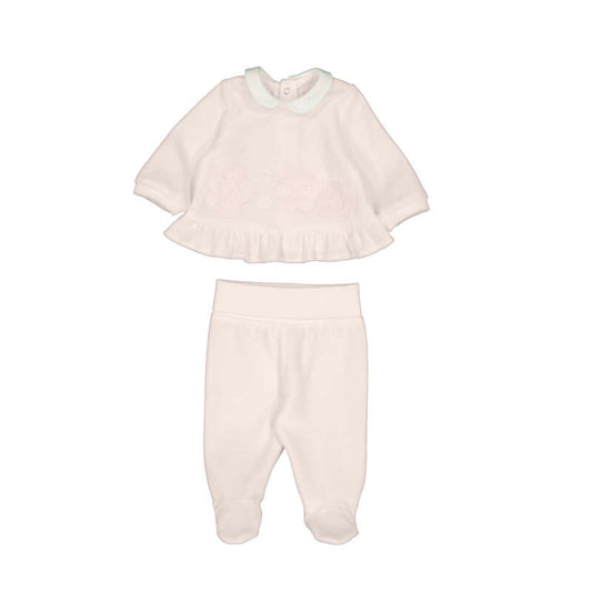 Conj. polaina tundosado 2554 Rosa baby
