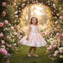 Cargar imagen en el visor de la galería, Vestido mikado topos 5032 Rosa
