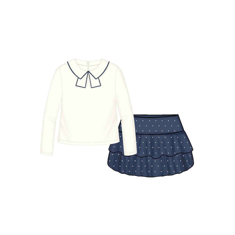 Conj. falda terciopelo strass 4936 marino