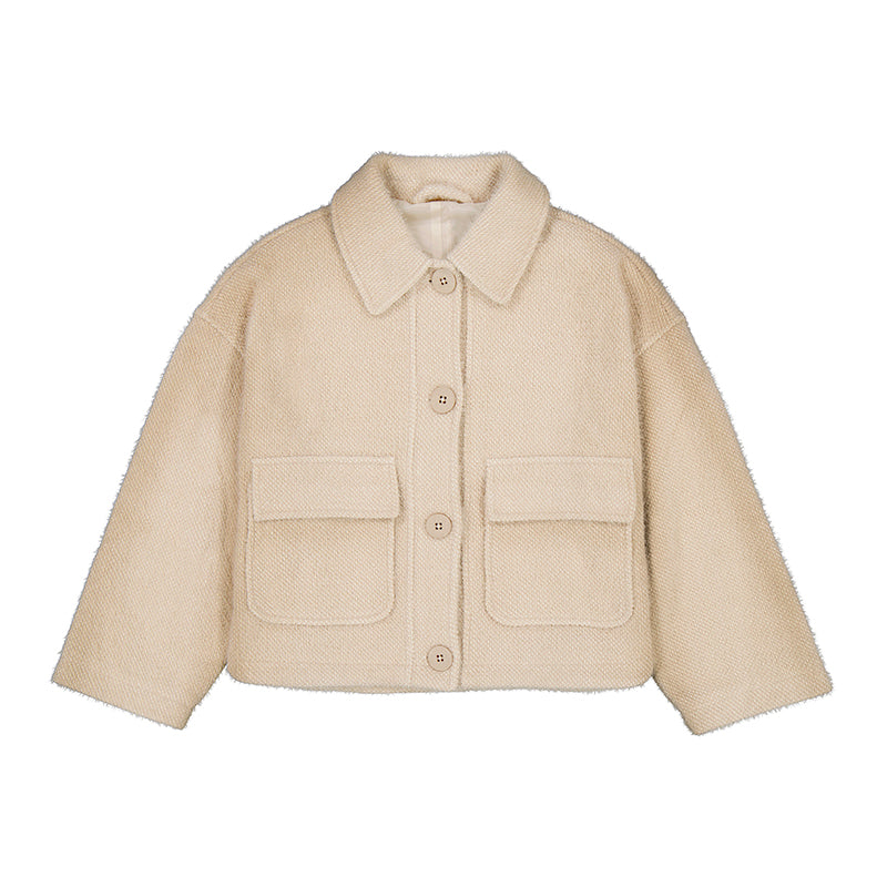 Abrigo punto pelo 7430 arena mez