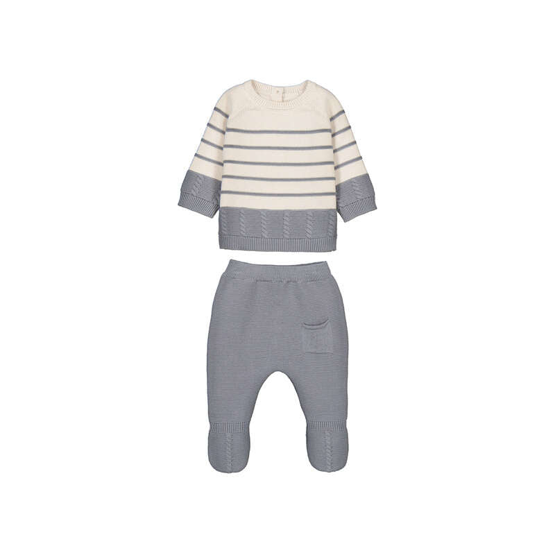Conj. polaina tricot 2505 ceniza