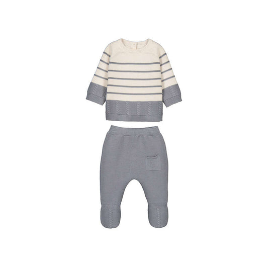 Conj. polaina tricot 2505 ceniza