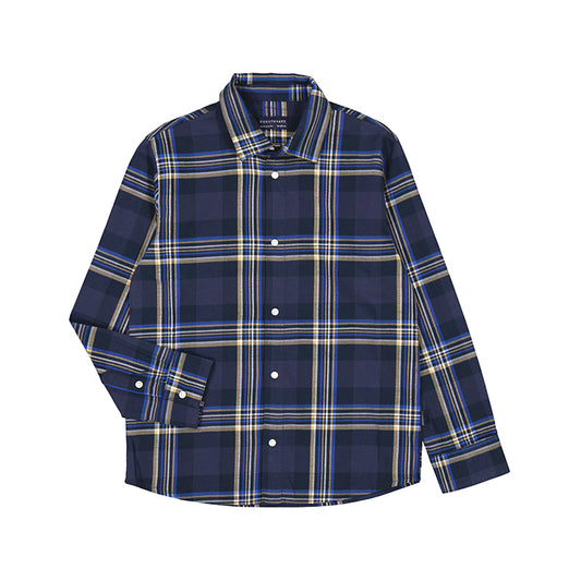 Camisa 7189 m/l cuadros marino