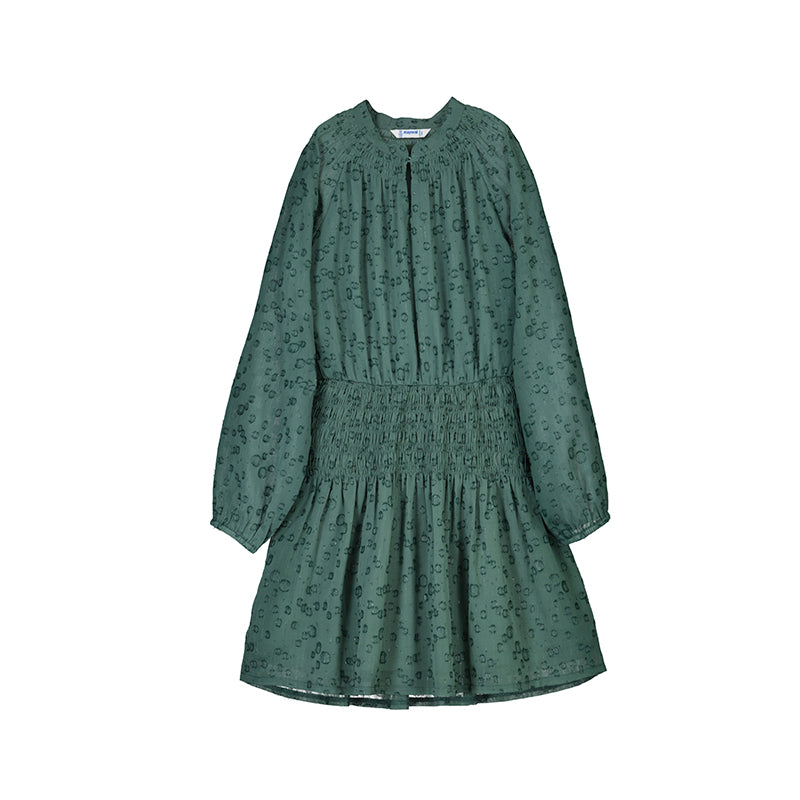 Vestido gasa lurex 7909 eucalipto