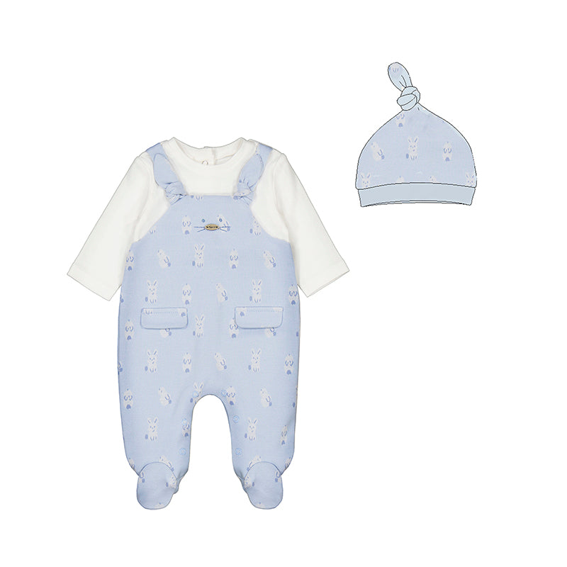 Pelele peto y gorro 2609 cielo