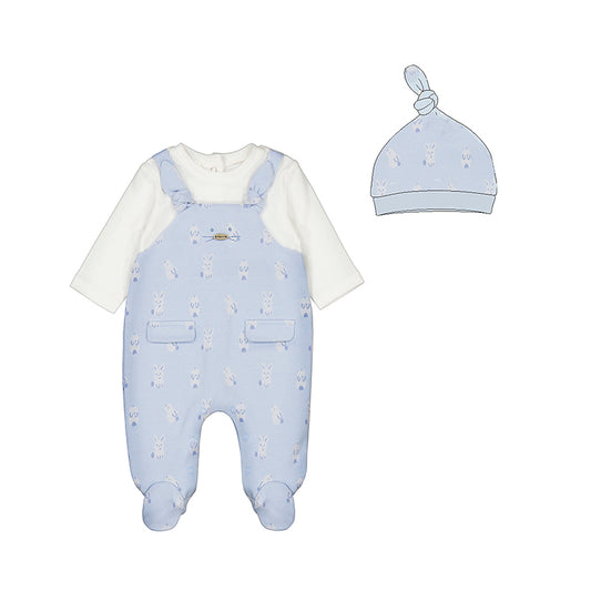 Pelele peto y gorro 2609 cielo