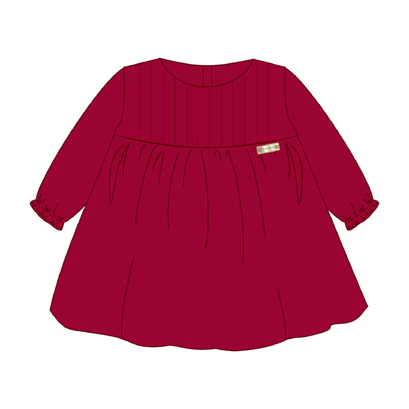 Vestido terciopelo m/l 2819 guinda