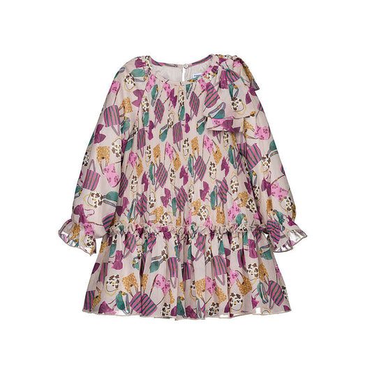 Vestido plisado estampa 4915 botella