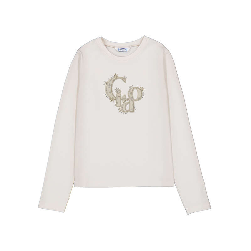 Camiseta manga larga 830 crema