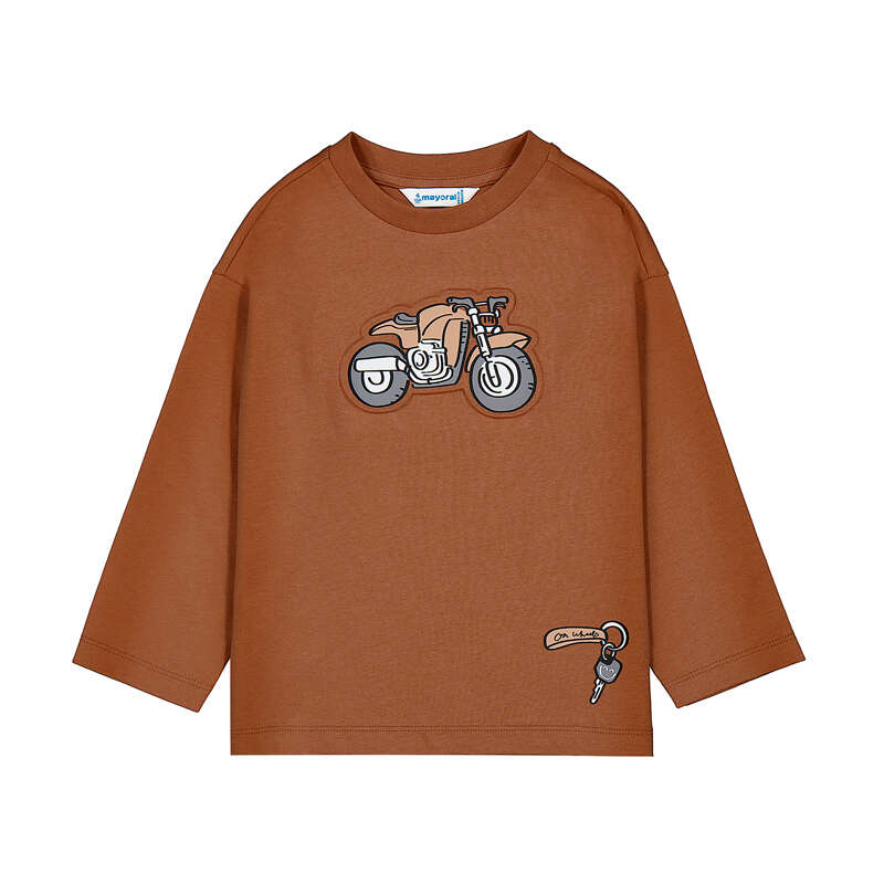 Camiseta m/l embossed 4009 teja