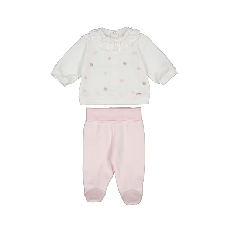 Conj. polaina combinado 2555 Rosa baby