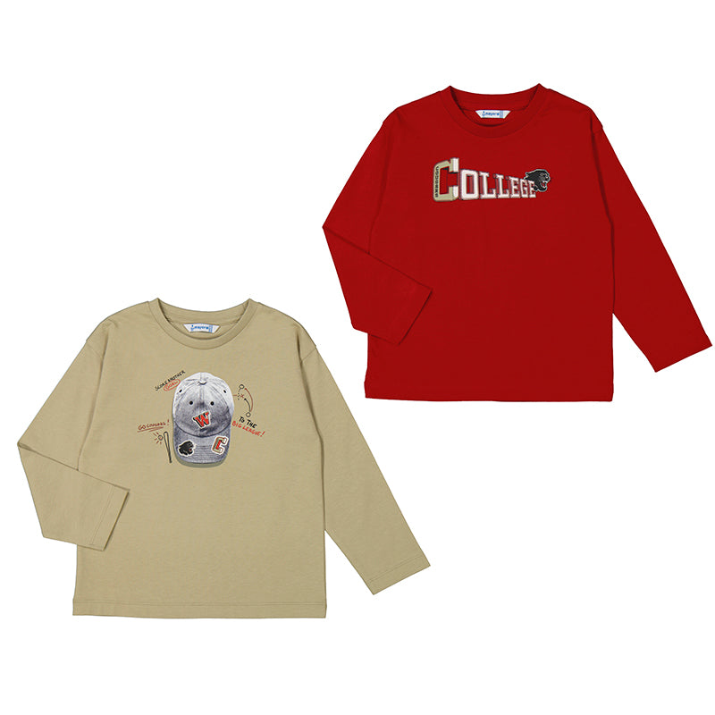Set camisetas m/l "college" 4041 marte